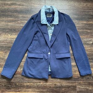 BR Blue Revival Heather Blue Blazer with Jean Insert M